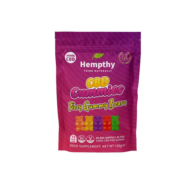 Hempthy 300mg CBD Gummies 30 Ct PouchCBD ProductsHempthyVaperr Shop