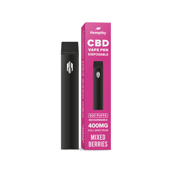Hempthy 400mg CBD Disposable Vape Pen 600 PuffsCBD ProductsHempthyVaperr Shop