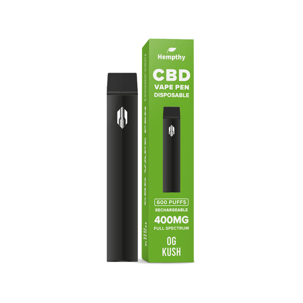 Hempthy 400mg CBD Disposable Vape Pen 600 PuffsCBD ProductsHempthyVaperr Shop