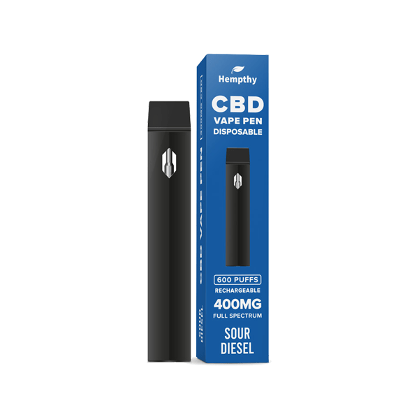 Hempthy 400mg CBD Disposable Vape Pen 600 PuffsCBD ProductsHempthyVaperr Shop