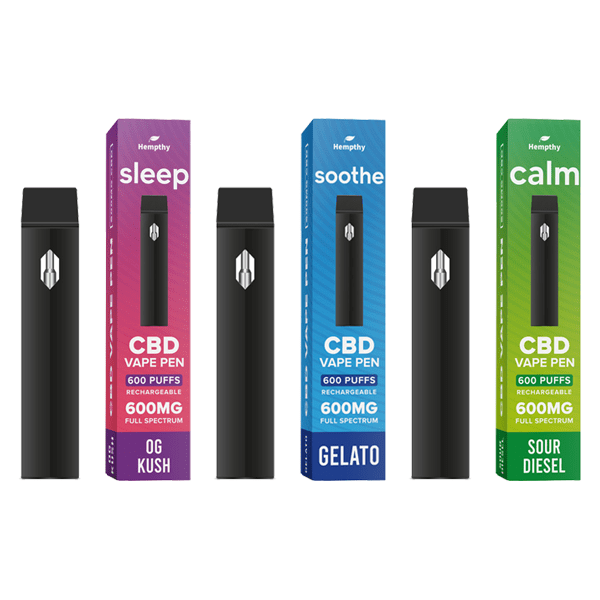 Hempthy 600mg CBD Disposable Vape Pen 600 PuffsCBD ProductsHempthyVaperr Shop