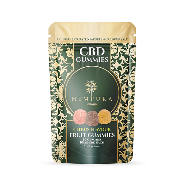 Hempura 500mg CBD Citrus Fruit Gummies - 50 PiecesCBD ProductsHempuraVaperr Shop