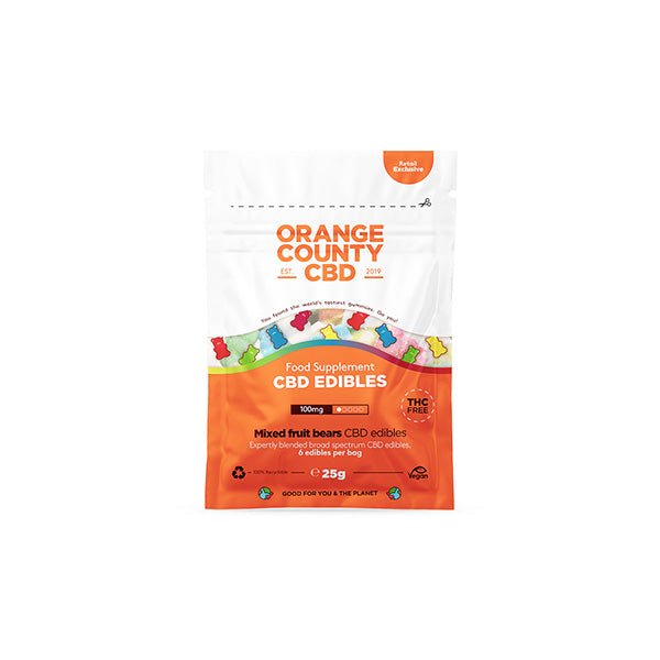 Orange County CBD 100mg Mini CBD Gummy Bears - 6 PiecesCBD ProductsOrange CountyVaperr Shop