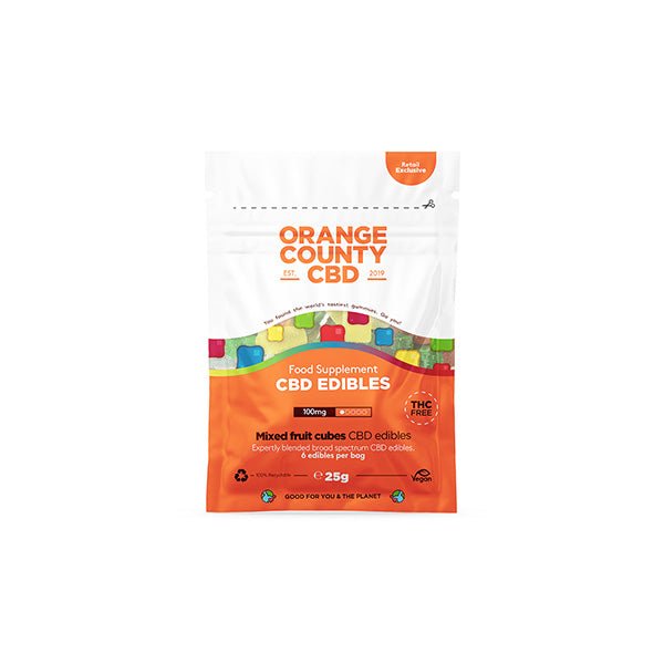 Orange County CBD 100mg Mini CBD Gummy Cubes - 6 PiecesCBD ProductsOrange CountyVaperr Shop