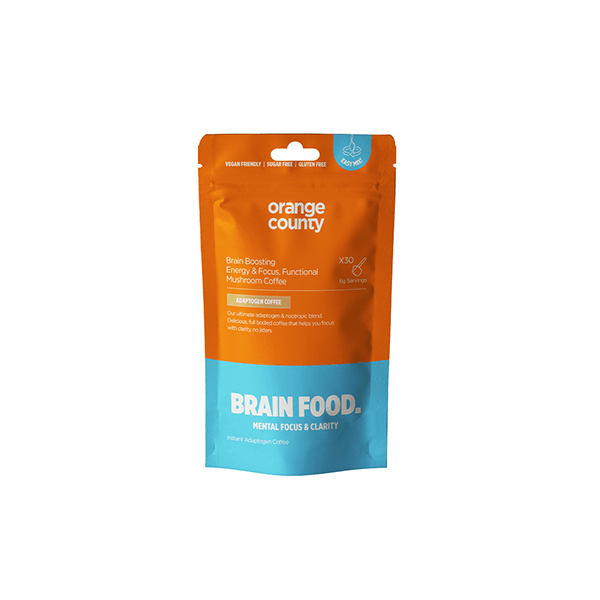Orange County CBD 120000mg BRAIN FOOD Focus Coffee Powder - 200gNootropics & SupplementsOrange CountyVaperr Shop