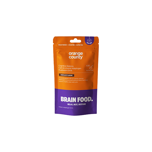 Orange County CBD 90000mg BRAIN FOOD Calm & Unwind Chocolate Flavour Powder - 240gNootropics & SupplementsOrange County