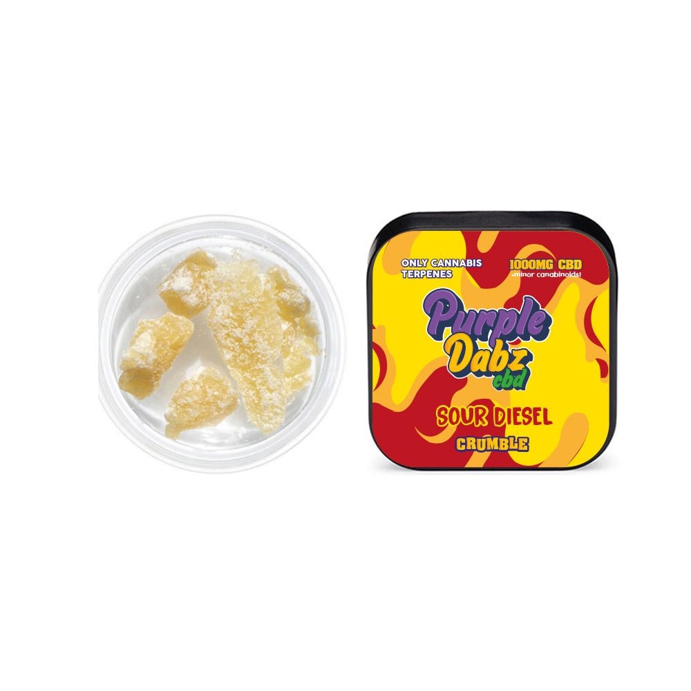 Purple Dabz by Purple Dank 1000mg CBD Crumble - Sour DieselCBD ProductsPurple DankVaperr Shop
