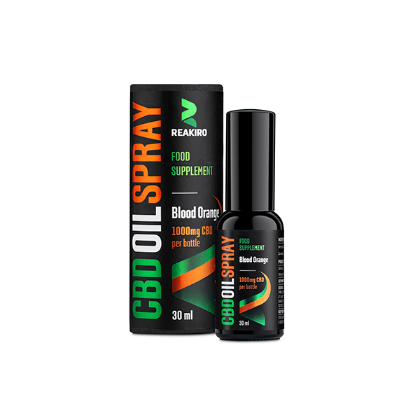 Reakiro 1000mg CBD Blood Orange Flavour Spray 30mlCBD ProductsReakiroVaperr Shop