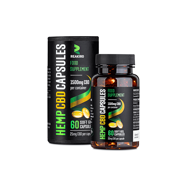 Reakiro 1500mg Full Spectrum CBD Soft Gel Capsules - 30 CapsCBD ProductsReakiroVaperr Shop
