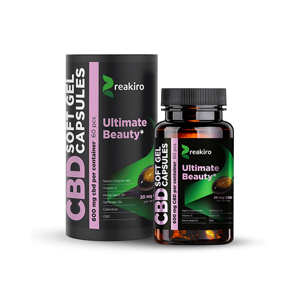 Reakiro 600mg CBD Full Spectrum Ultimate Beauty Capsules - 60 CapsCBD ProductsReakiroVaperr Shop
