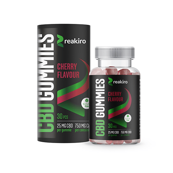 Reakiro 750mg Full Spectrum CBD Cherry Vegan Gummies - 30 PiecesCBD ProductsReakiroVaperr Shop