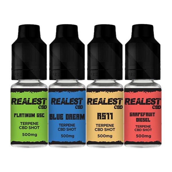 Realest CBD 500mg Terpene Infused CBD Booster Shot 10mlVaping ProductsRealest CBDVaperr Shop