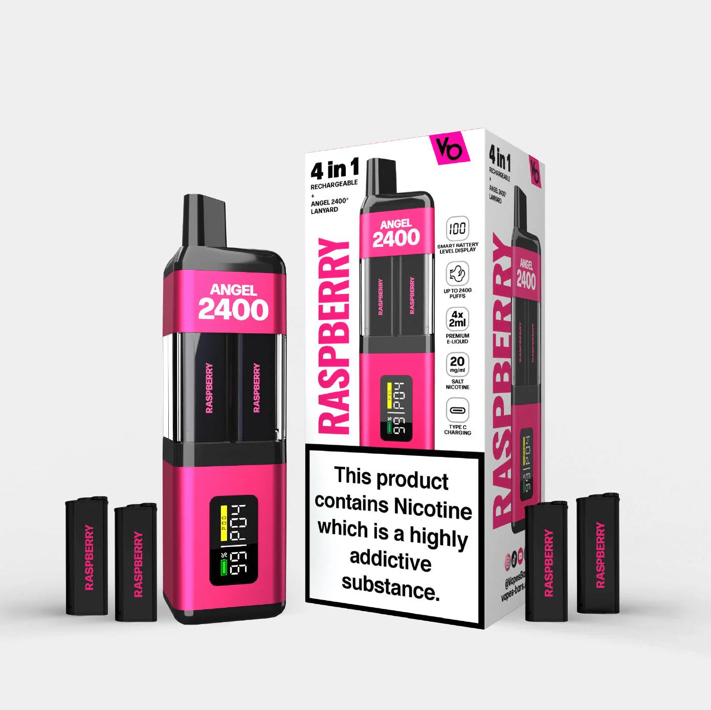 Vapes Bars Angel 2400 4in1 Pod Kit 2400 PuffsVaping ProductsVapes BarsVaperr Shop