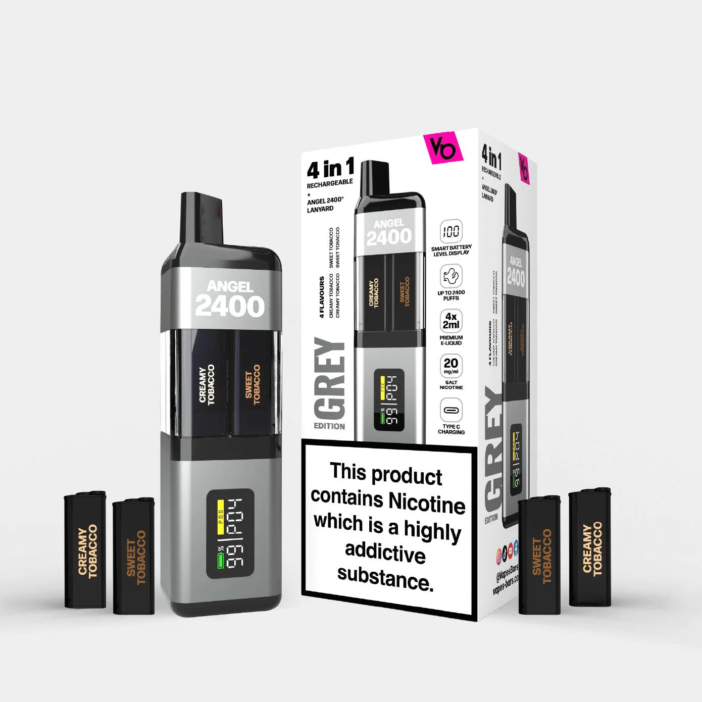 Vapes Bars Angel 2400 4in1 Pod Kit 2400 PuffsVaping ProductsVapes BarsVaperr Shop