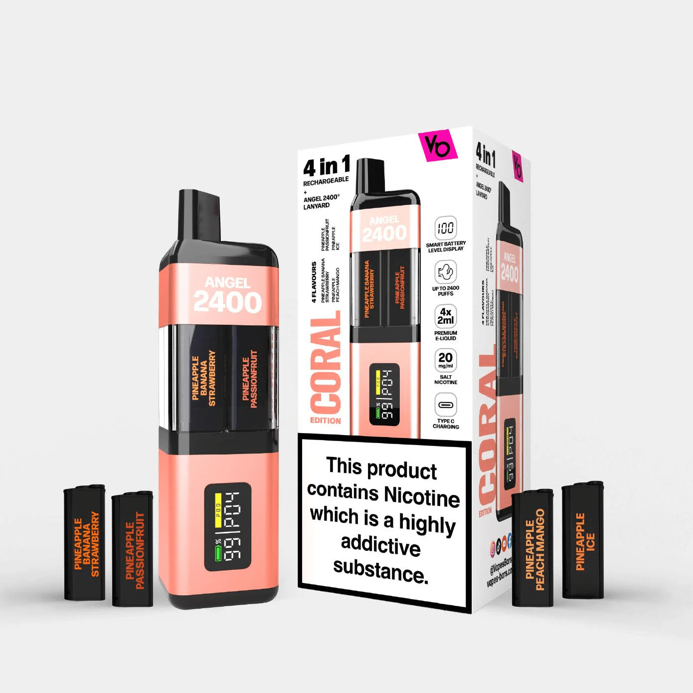 Vapes Bars Angel 2400 4in1 Pod Kit 2400 PuffsVaping ProductsVapes BarsVaperr Shop