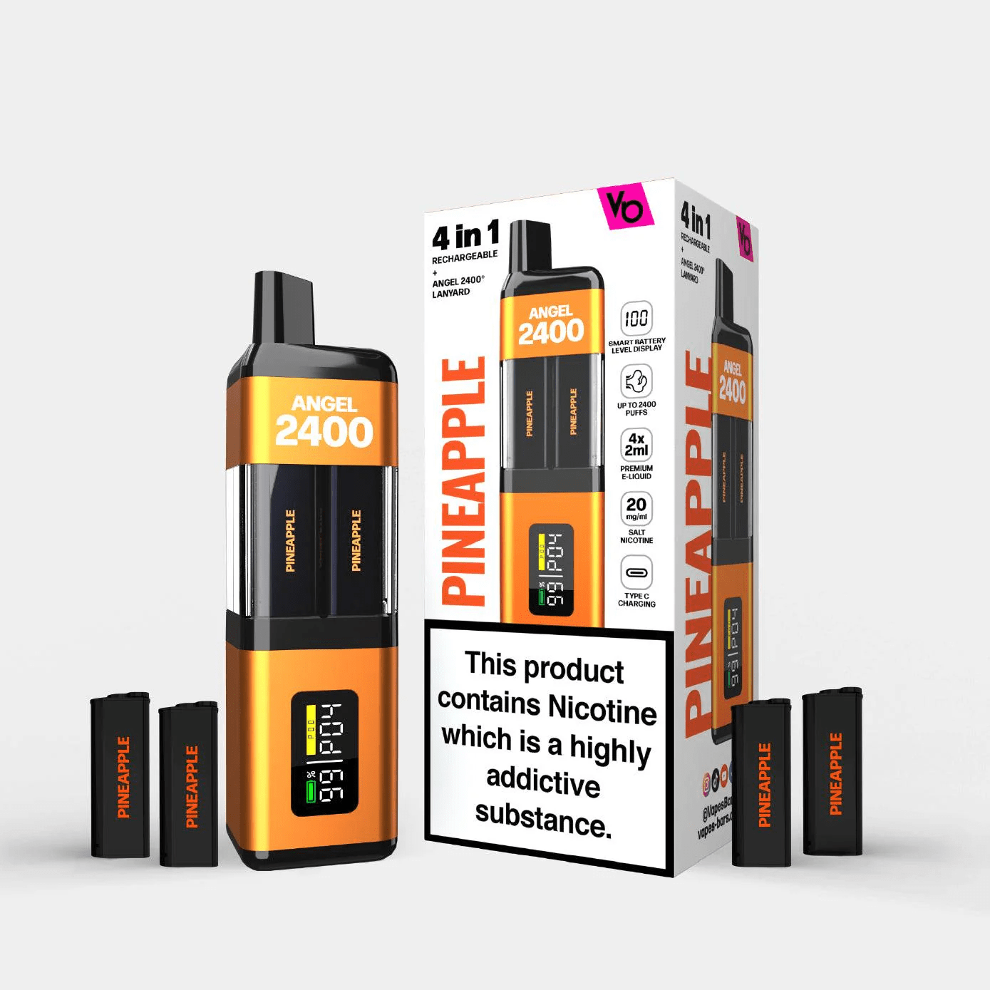 Vapes Bars Angel 2400 4in1 Pod Kit 2400 PuffsVaping ProductsVapes BarsVaperr Shop