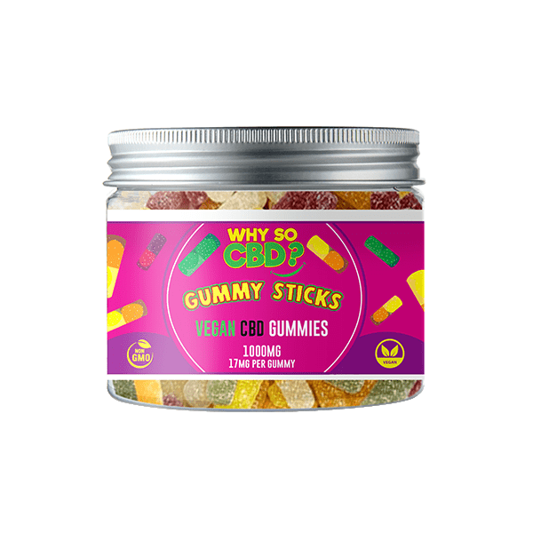 Why So CBD? 1000mg Broad Spectrum CBD Small Vegan Gummies - 11 FlavoursCBD ProductsWhy So CBDVaperr Shop