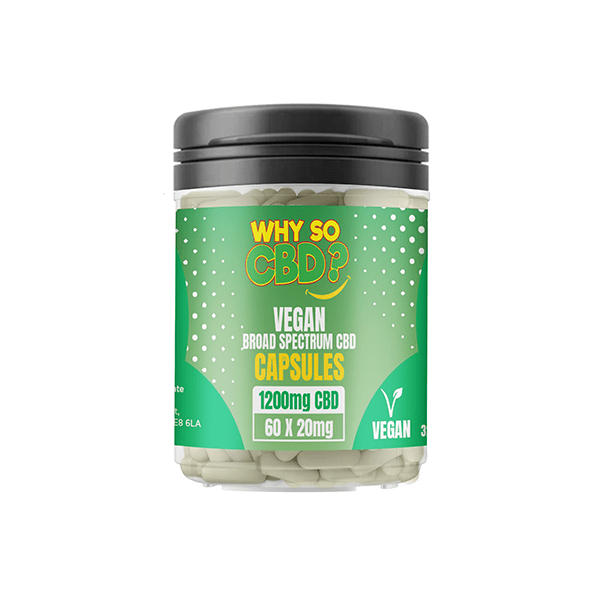 Why So CBD? 1200mg Broad Spectrum CBD Vegan Capsules - 60 CapsCBD ProductsWhy So CBDVaperr Shop