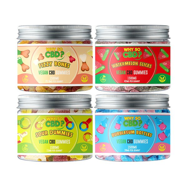 Why So CBD? 1500mg Broad Spectrum CBD Small Vegan Gummies - 11 FlavoursCBD ProductsWhy So CBDVaperr Shop