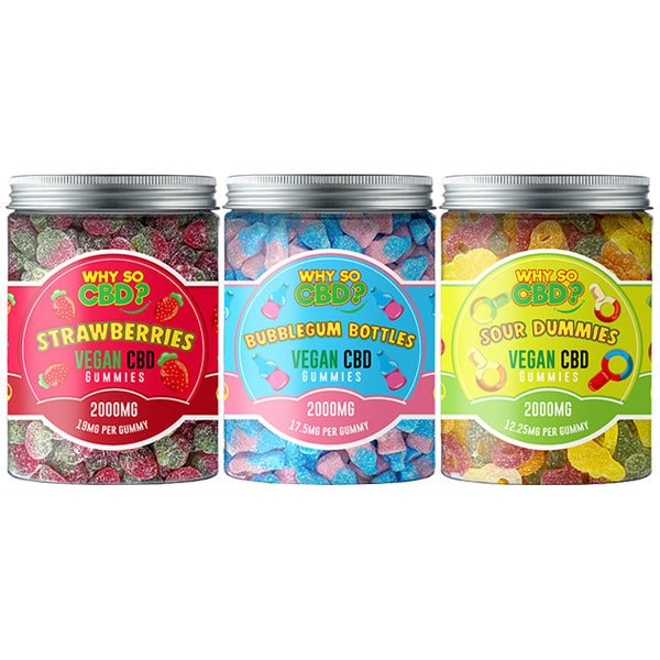 Why So CBD? 2000mg Broad Spectrum CBD Large Vegan Gummies - 11 FlavoursCBD ProductsWhy So CBDVaperr Shop