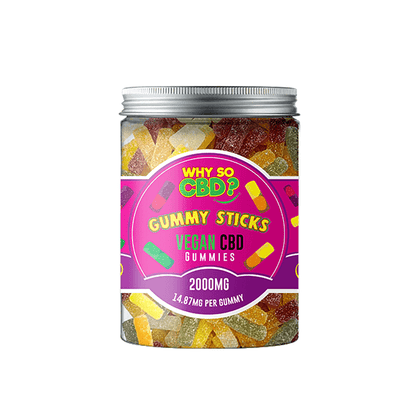 Why So CBD? 2000mg Broad Spectrum CBD Large Vegan Gummies - 11 FlavoursCBD ProductsWhy So CBDVaperr Shop