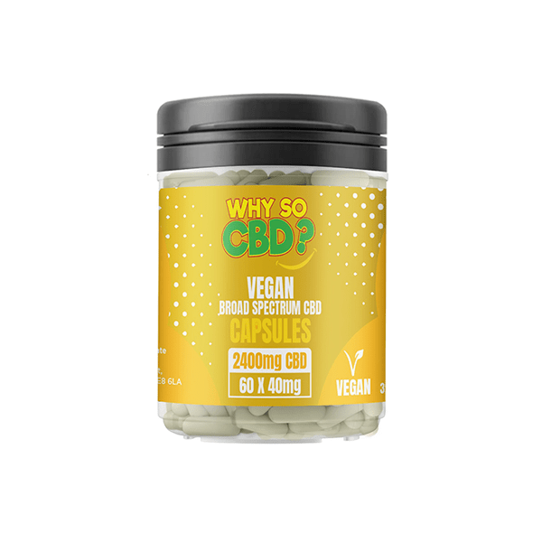 Why So CBD? 2400mg Broad Spectrum CBD Vegan Capsules - 60 CapsCBD ProductsWhy So CBDVaperr Shop
