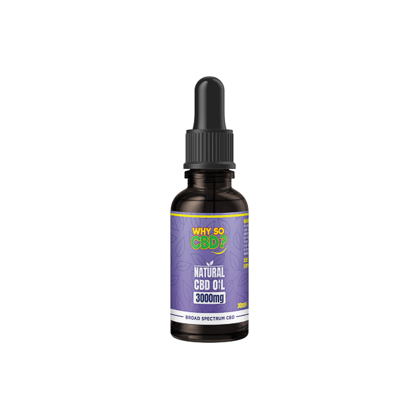 Why So CBD? 3000mg Broad - Spectrum CBD Natural Oil - 30mlCBD ProductsWhy So CBDVaperr Shop