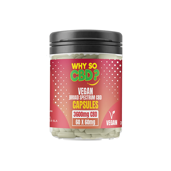 Why So CBD? 3600mg Broad Spectrum CBD Vegan Capsules - 60 CapsCBD ProductsWhy So CBDVaperr Shop