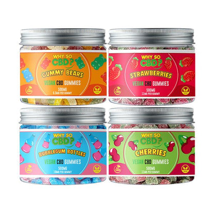 Why So CBD? 500mg Broad Spectrum CBD Small Vegan Gummies - 11 FlavoursCBD ProductsWhy So CBDVaperr Shop