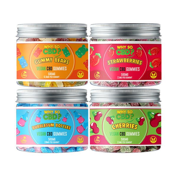 Why So CBD? 500mg Broad Spectrum CBD Small Vegan Gummies - 11 FlavoursCBD ProductsWhy So CBDVaperr Shop