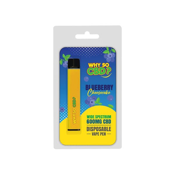 Why So CBD? 600mg Wide Spectrum CBD Disposable Vape Pen - 12 FlavoursCBD ProductsWhy So CBDVaperr Shop