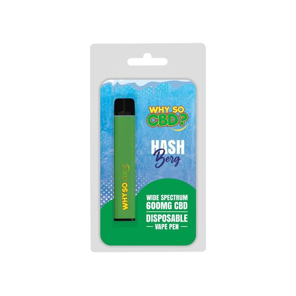 Why So CBD? 600mg Wide Spectrum CBD Disposable Vape Pen - 12 FlavoursCBD ProductsWhy So CBDVaperr Shop