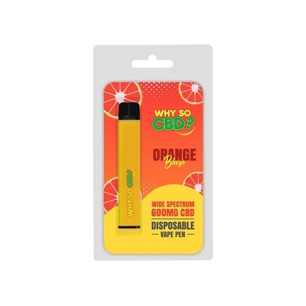 Why So CBD? 600mg Wide Spectrum CBD Disposable Vape Pen - 12 FlavoursCBD ProductsWhy So CBDVaperr Shop