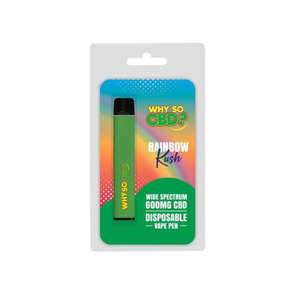 Why So CBD? 600mg Wide Spectrum CBD Disposable Vape Pen - 12 FlavoursCBD ProductsWhy So CBDVaperr Shop