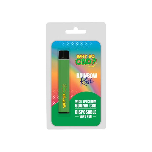 Why So CBD? 600mg Wide Spectrum CBD Disposable Vape Pen - 12 FlavoursCBD ProductsWhy So CBDVaperr Shop