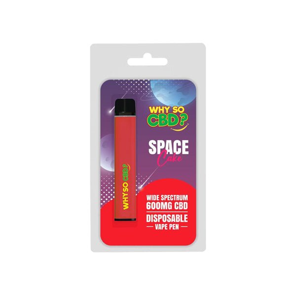 Why So CBD? 600mg Wide Spectrum CBD Disposable Vape Pen - 12 FlavoursCBD ProductsWhy So CBDVaperr Shop