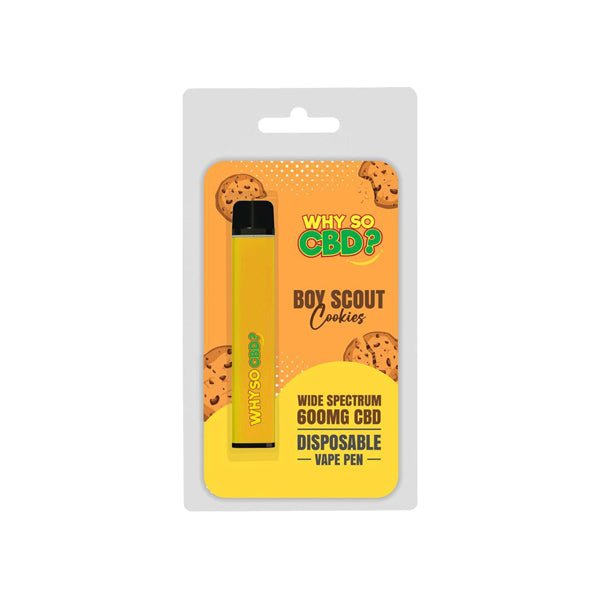 Why So CBD? 600mg Wide Spectrum CBD Disposable Vape Pen - 12 FlavoursCBD ProductsWhy So CBDVaperr Shop