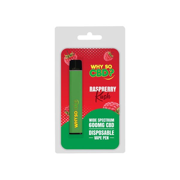 Why So CBD? 600mg Wide Spectrum CBD Disposable Vape Pen - 12 FlavoursCBD ProductsWhy So CBDVaperr Shop