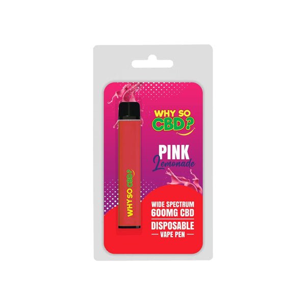 Why So CBD? 600mg Wide Spectrum CBD Disposable Vape Pen - 12 FlavoursCBD ProductsWhy So CBDVaperr Shop