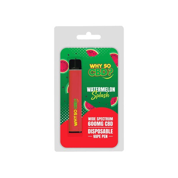 Why So CBD? 600mg Wide Spectrum CBD Disposable Vape Pen - 12 FlavoursCBD ProductsWhy So CBDVaperr Shop